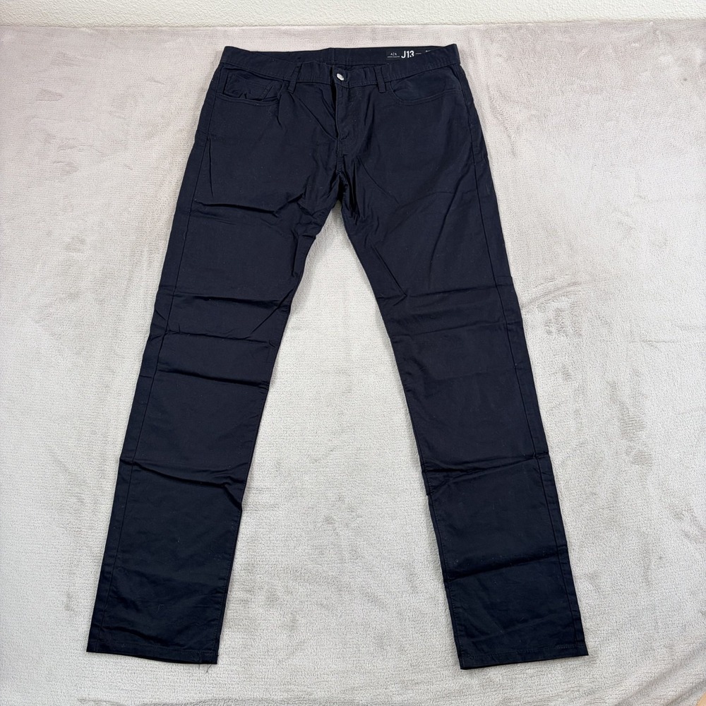 Armani Exchange J13 Slim Straight Fit Pants in Black Men 36x33 Designer NWOT